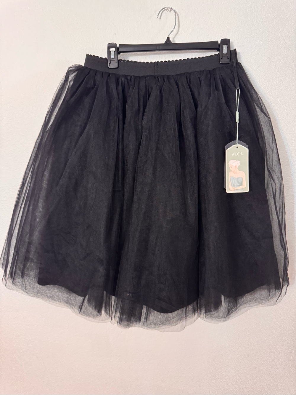 Women's Black A-Line Tulle Skirt